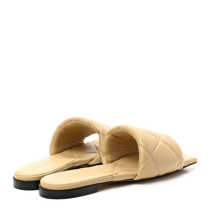 Bottega Veneta Nappa Quilted Rubber Lido Flat Sandals 38 Cane Sugar 4 of 7