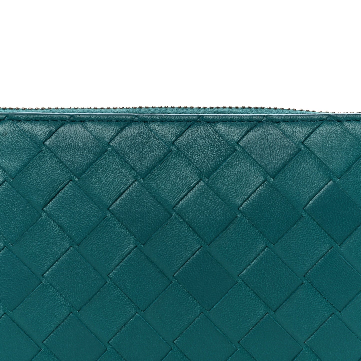 Nappa Intrecciato Zip Around Wallet Mallard