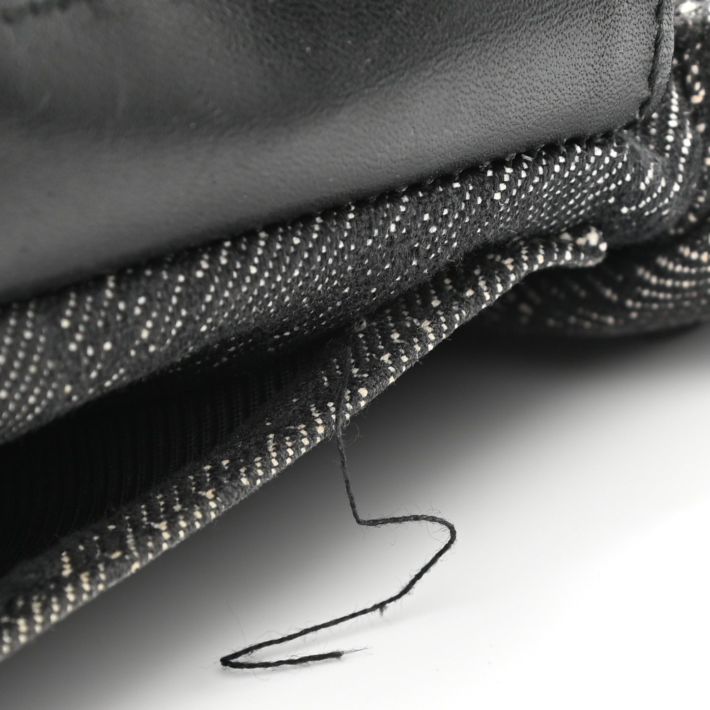 Denim Monogram Double Pocket Belt Bag Black