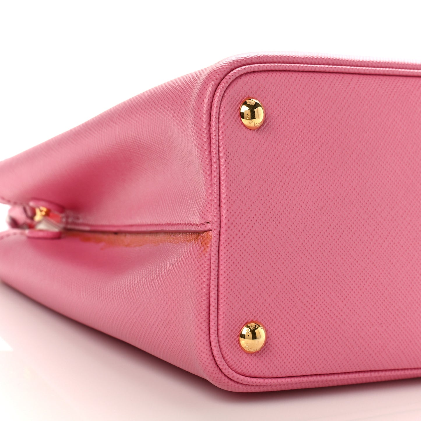 Saffiano Cuir Small Bi-Color Double Bag Begonia Sole