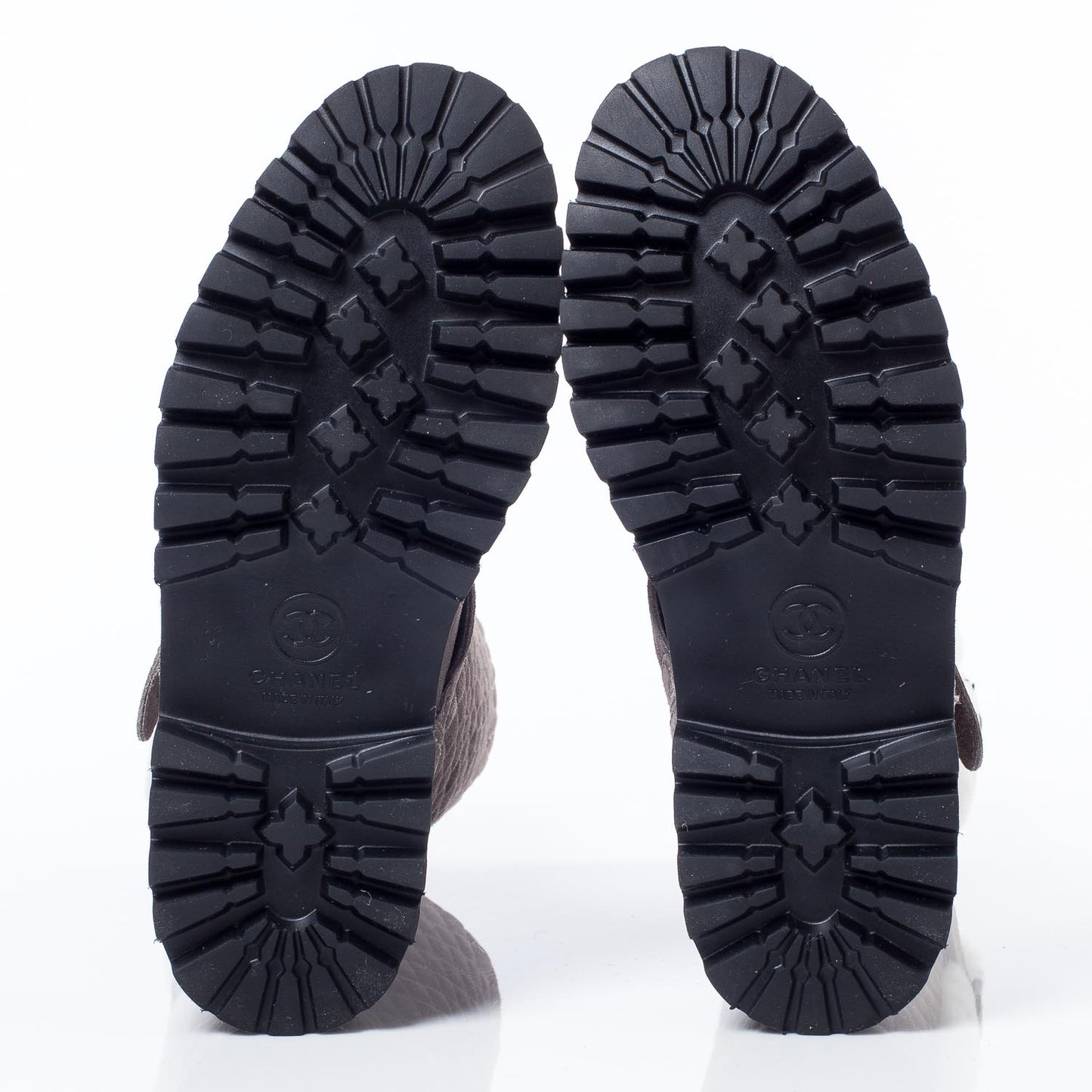 Suede Fur Quilted Boots 37