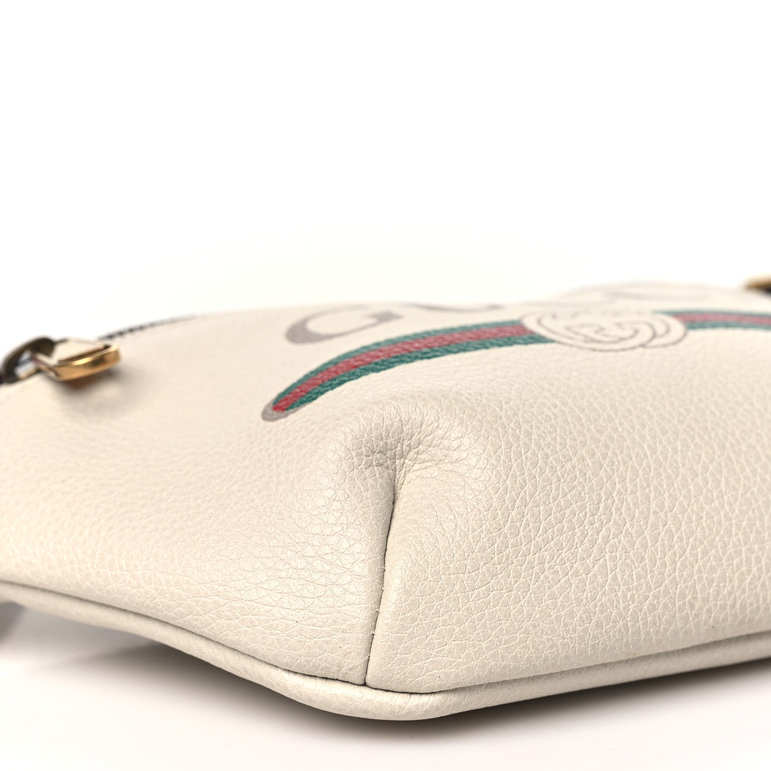 Gucci Grained Calfskin Small Logo Belt Bag White 9 of 10