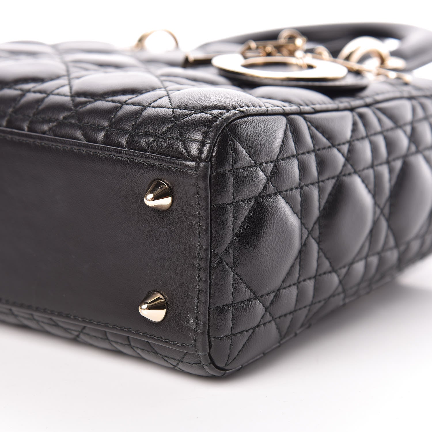 Christian Dior Lambskin Cannage Small Lucky Badges My Lady Dior Black 8 of 9