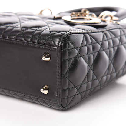 Christian Dior Lambskin Cannage Small Lucky Badges My Lady Dior Black 8 of 9