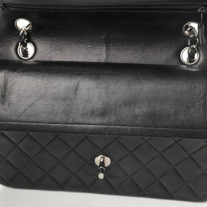 Chanel Lambskin Quilted Medium Double Flap Black 17 of 19
