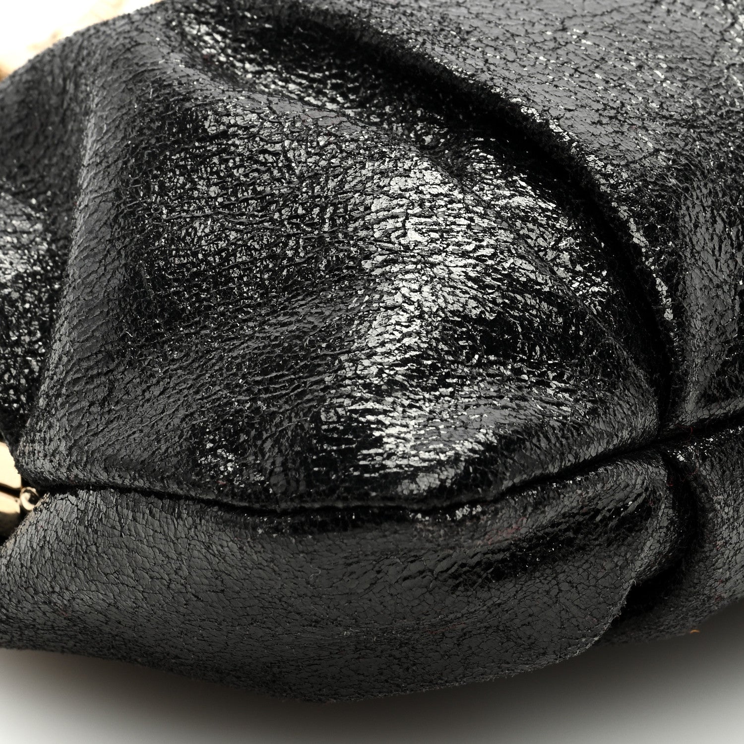 Christian Louboutin Crinkled Nappa Loubi Lula Mini Frame Clutch Black 7 of 8