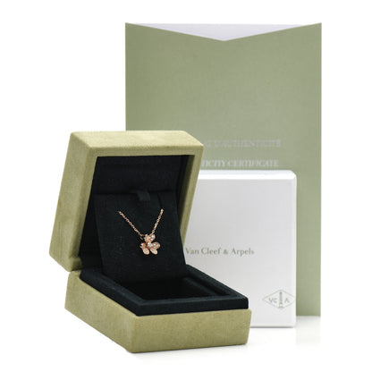 Van Cleef & Arpels 18K Rose Gold Diamond Mini Frivole Pendant Necklace 5 of 5