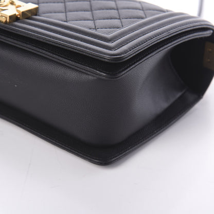 Chanel Caviar Quilted Medium Boy Flap Black 9 of 9