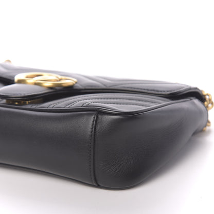 Gucci Calfskin Matelasse Small GG Marmont Shoulder Bag Black 9 of 10