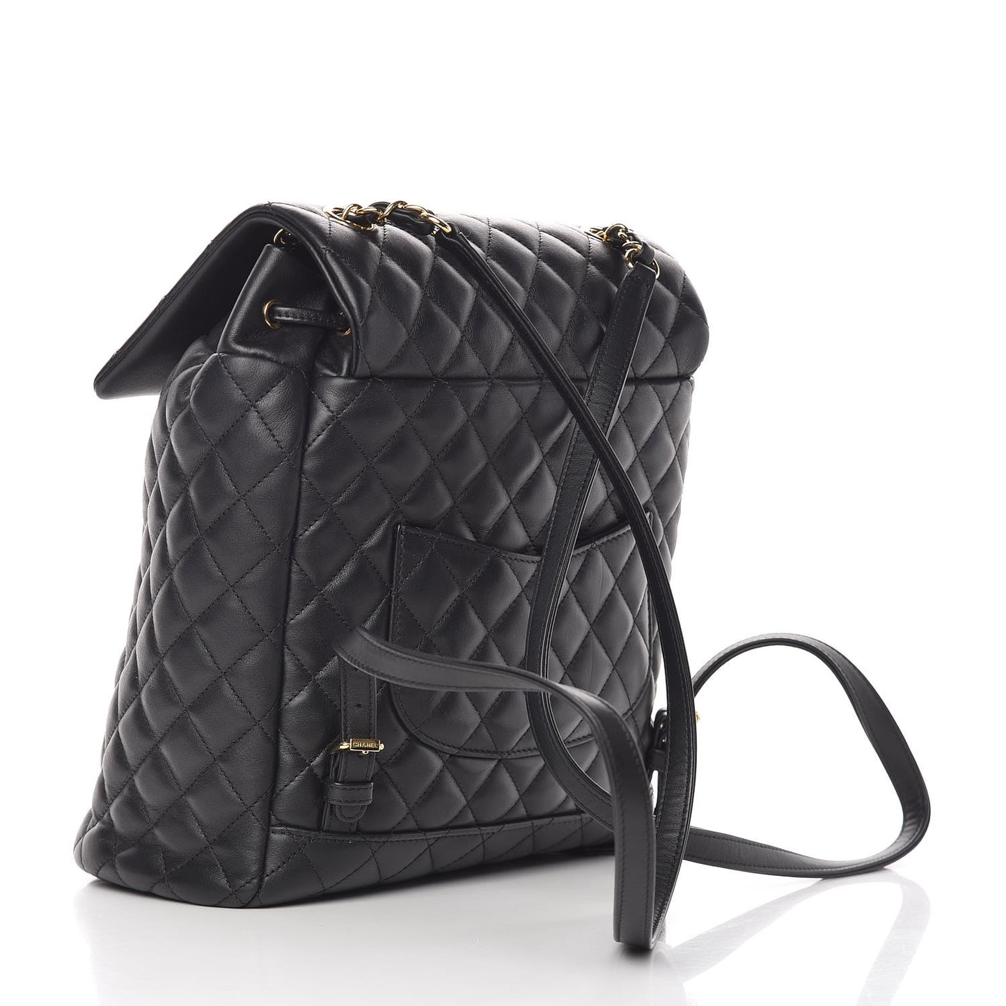 Calfskin Quilted Large Urban Spirit Backpack Black