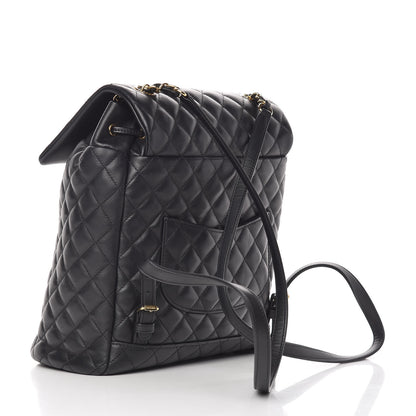 Chanel Calfskin Quilted Large Urban Spirit Backpack Black 3 of 10