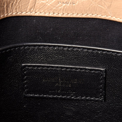 Saint Laurent Crinkled Calfskin Matelasse Monogram Baby Niki Chain Satchel Light Taupe 9 of 13