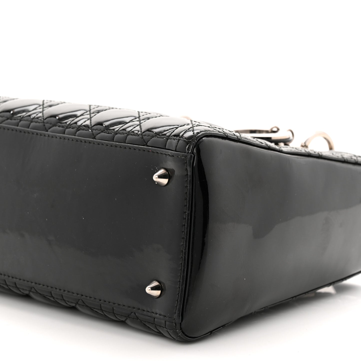 Patent Cannage Medium Lady Dior Black