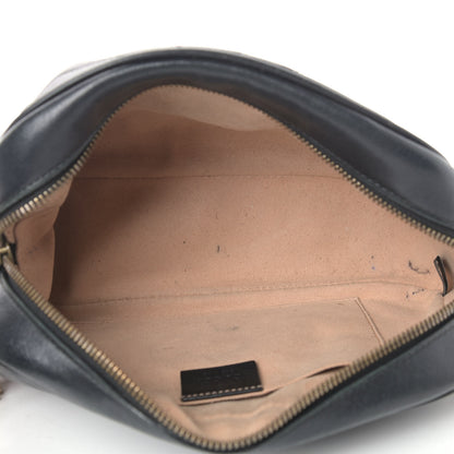 Gucci Calfskin Matelasse Small GG Marmont Chain Shoulder Bag Black 5 of 14