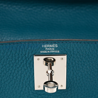 Hermes Taurillon Clemence Kelly Retourne 28 Bleu Izmir 8 of 18