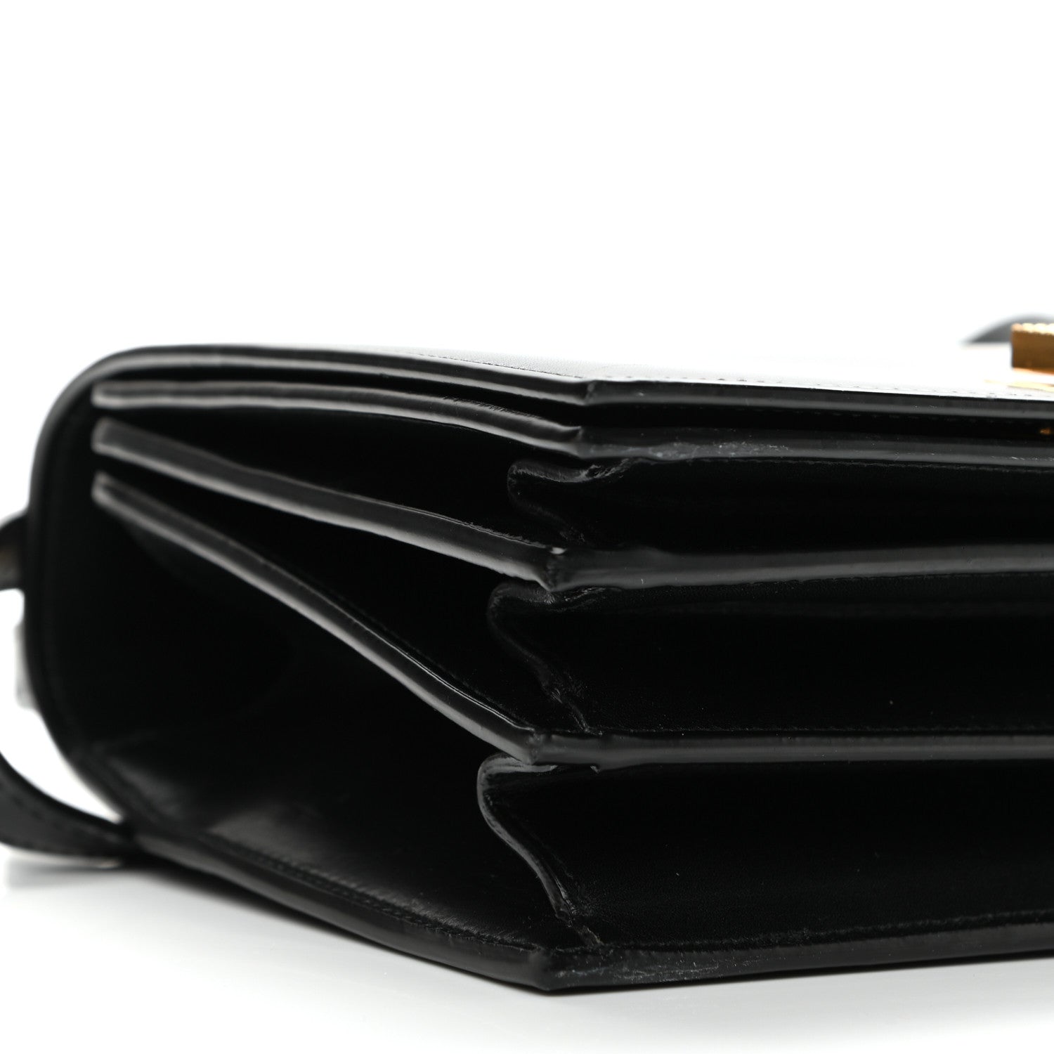 Saint Laurent Smooth Calfskin Medium Domino Shoulder Bag Black 9 of 10