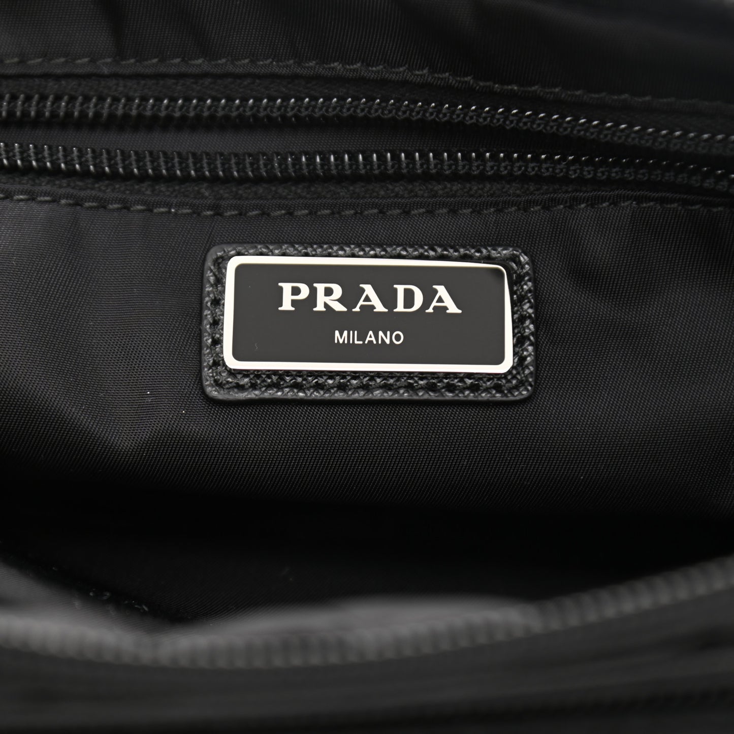 Tessuto Nylon Saffiano Belt Bag Black