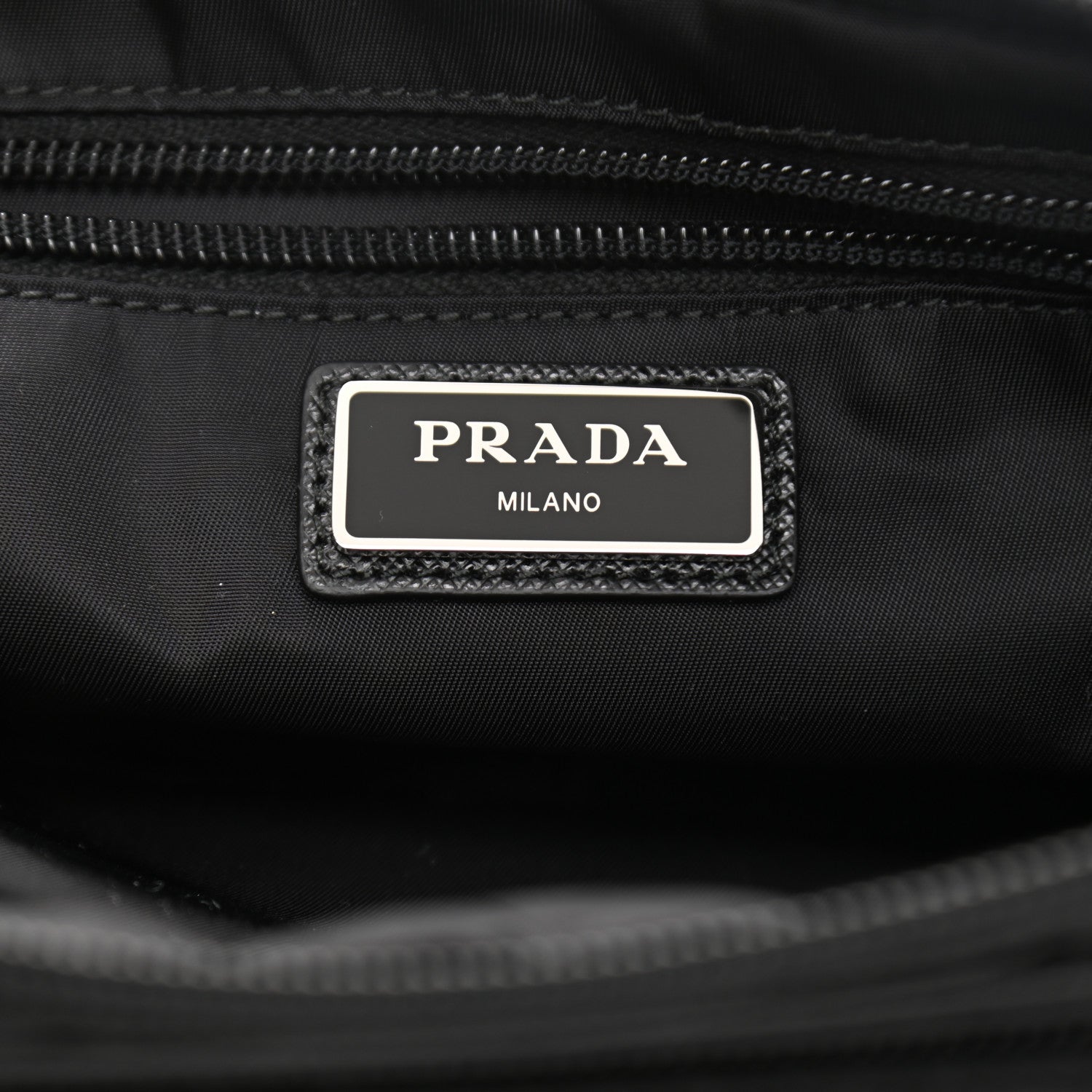 Prada Tessuto Nylon Saffiano Belt Bag Black 6 of 9