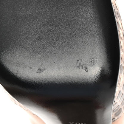 Gucci Acquarello Lux Snakeskin Twiggy Calfskin Lillian Horsebit Boot 36.5 Taffy Camelia 9 of 13