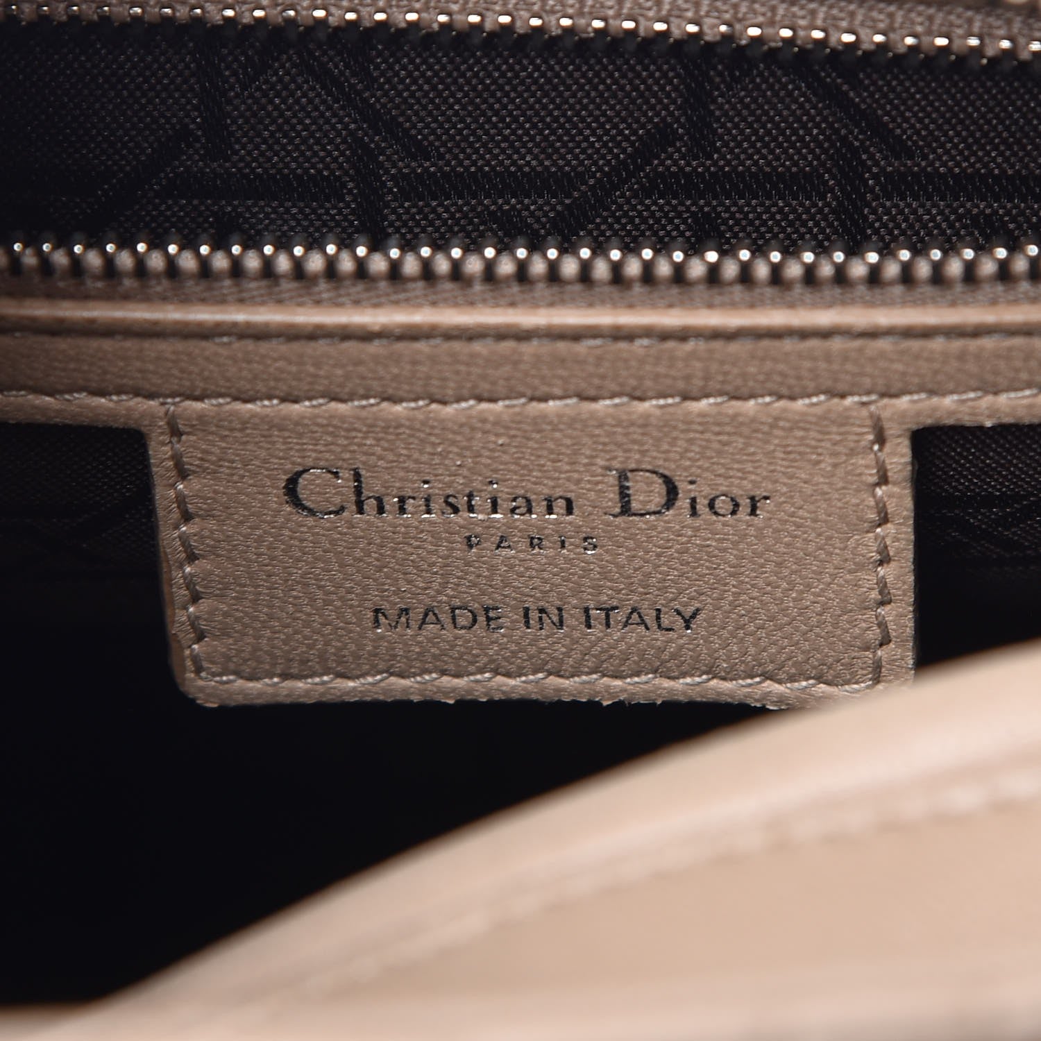 Christian Dior Lambskin Cannage Medium Lady Dior Light Beige 6 of 14