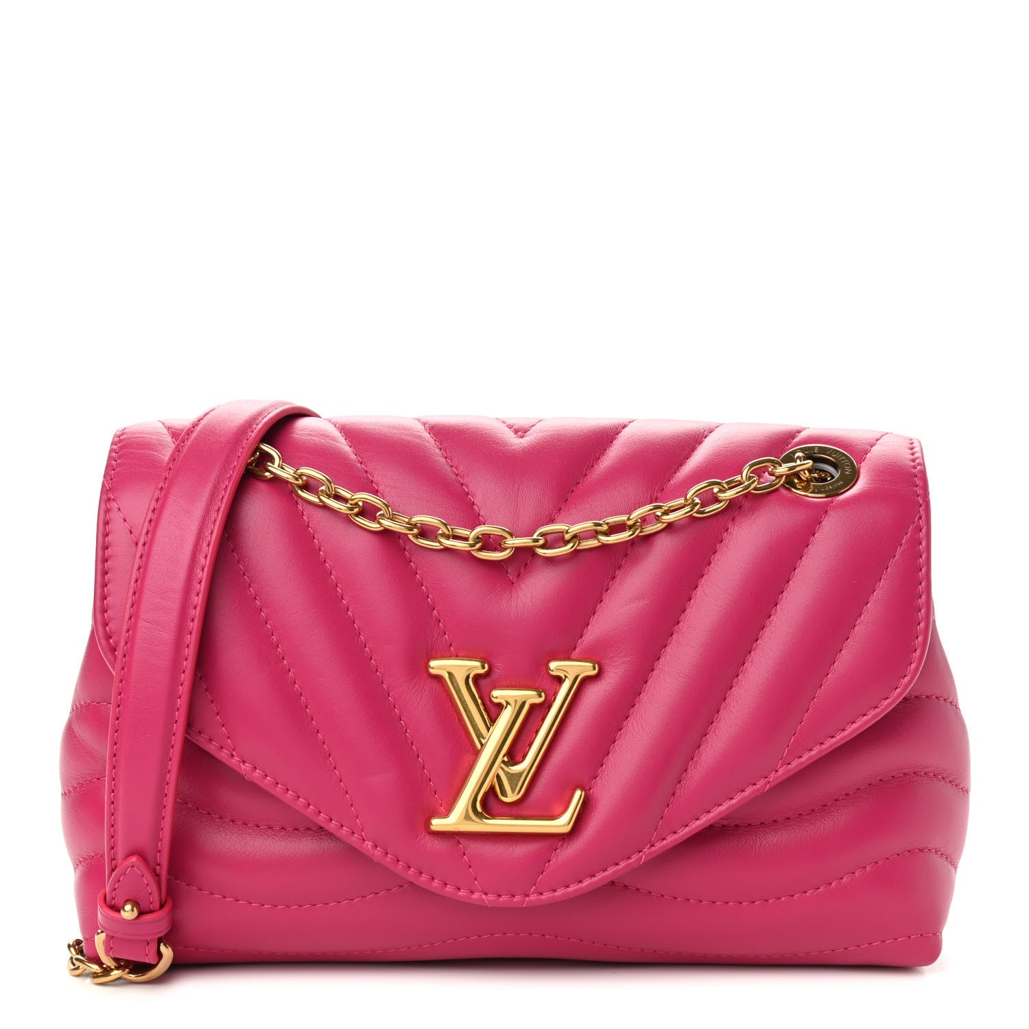 Louis Vuitton Calfskin LV New Wave Chain Bag Rose Freesia 1 of 8