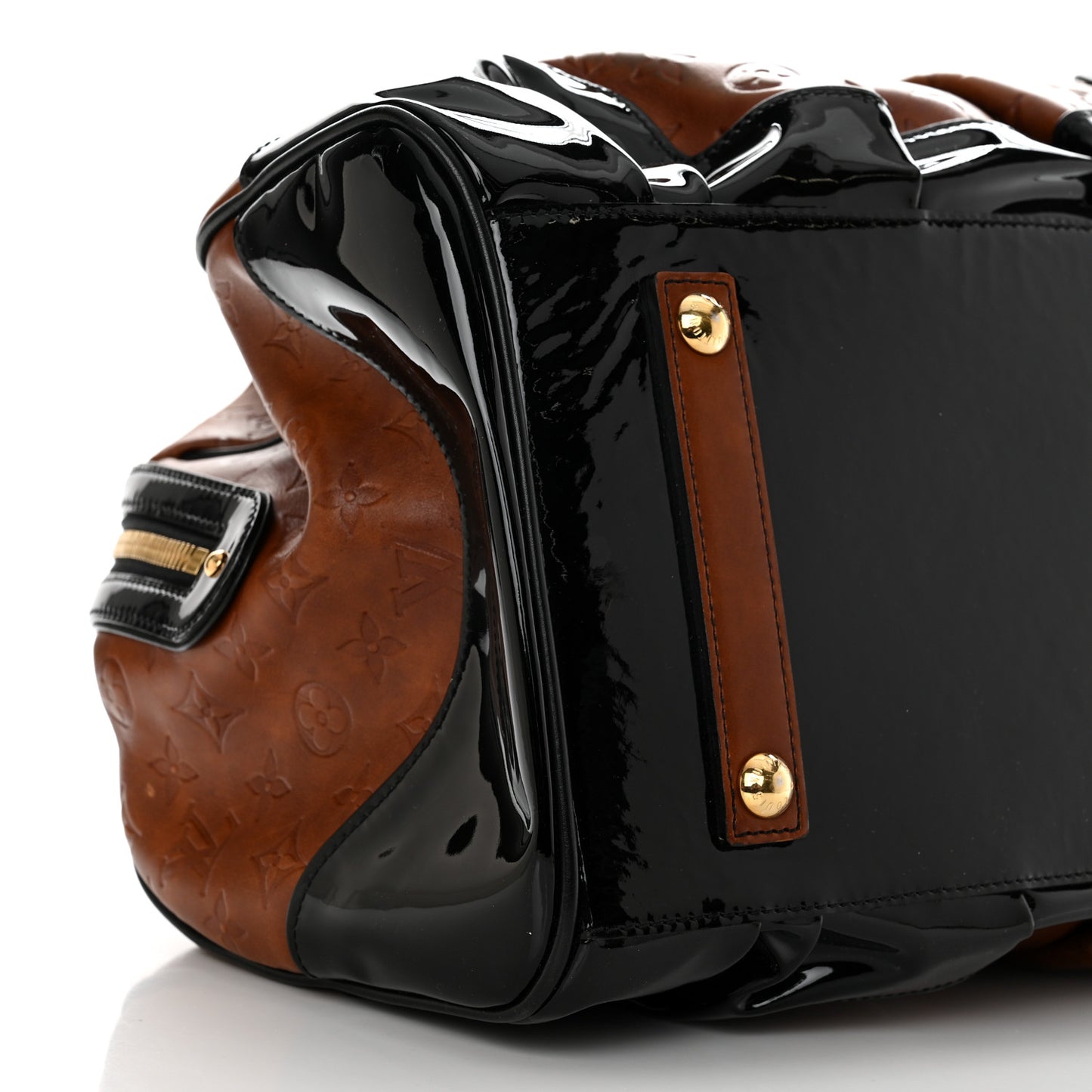 Cuir Embossed Monogram Stephen Bag Fauve