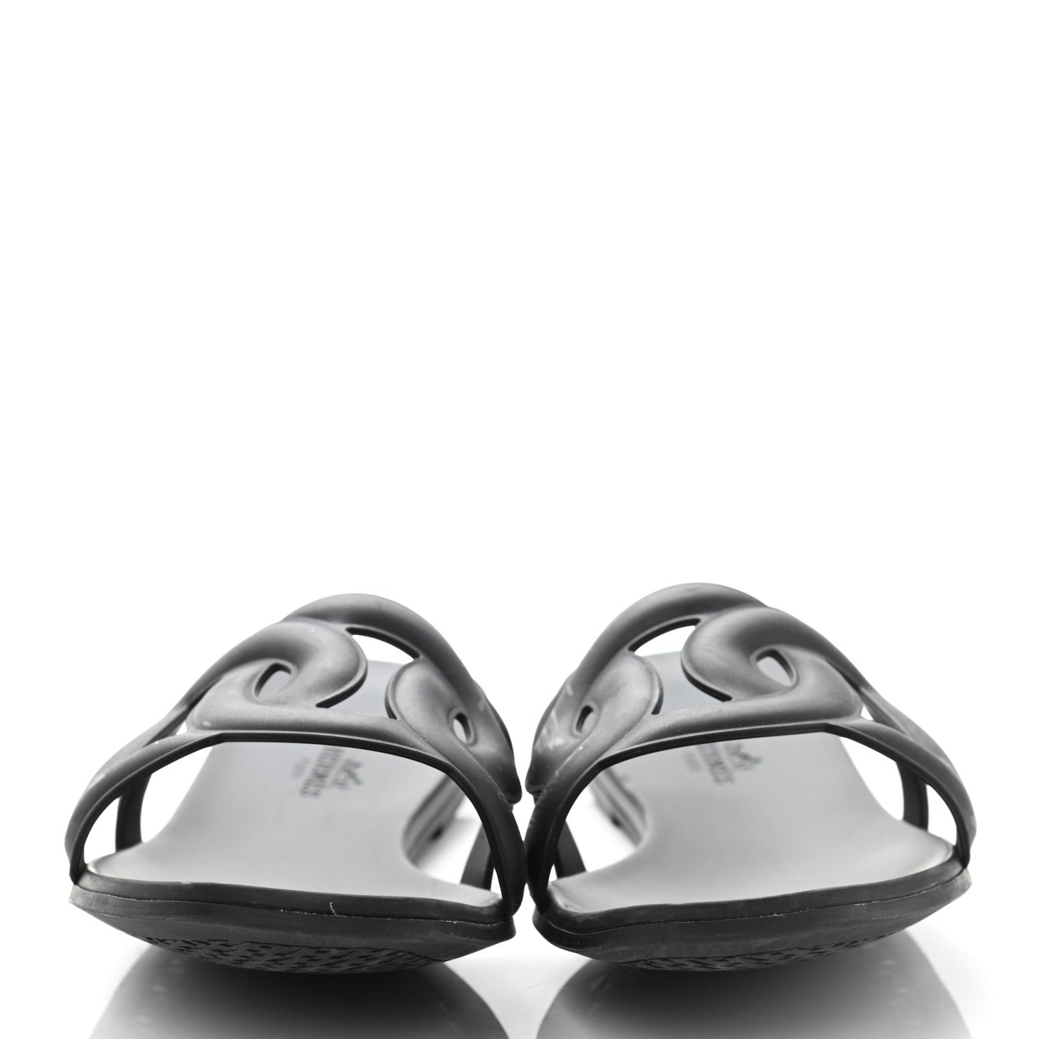 Hermes Rubber Aloha Sandals 41 Black 2 of 9
