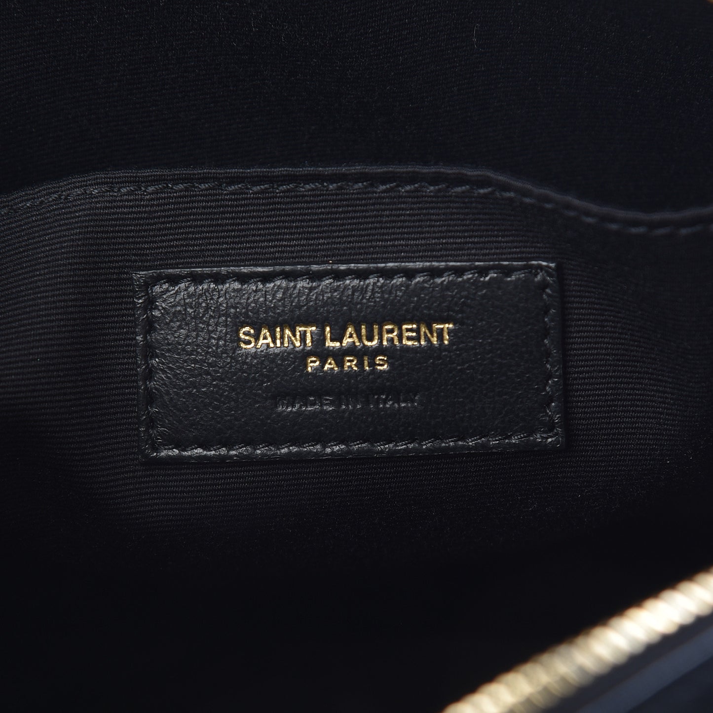 Calfskin Matelasse Monogram Lou Camera Bag Black
