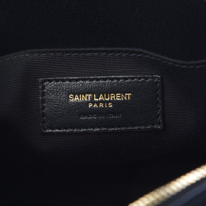 Saint Laurent Calfskin Matelasse Monogram Lou Camera Bag Black 8 of 10