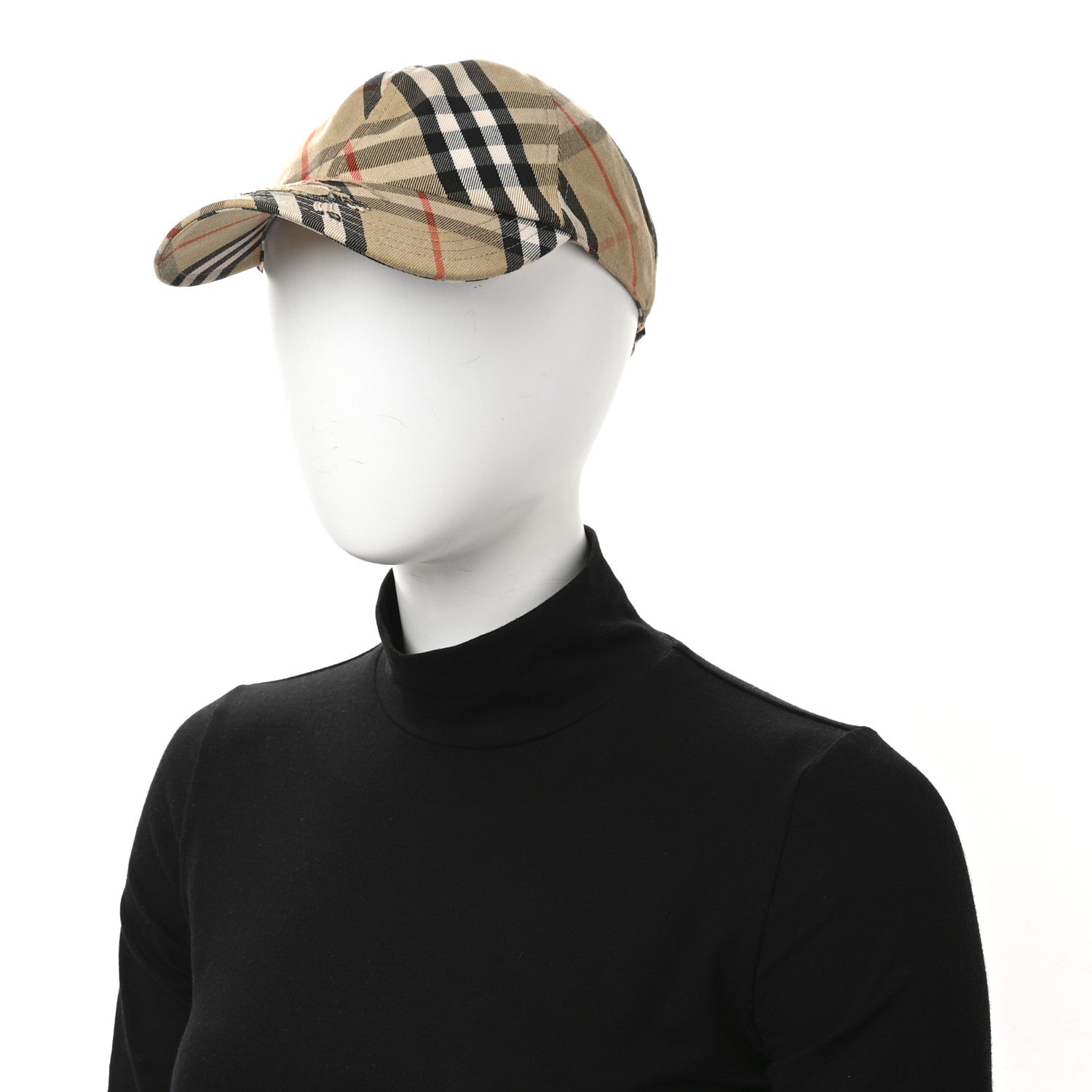 Burberry Cotton Blend Check EKD Baseball Hat L Sand 2 of 10