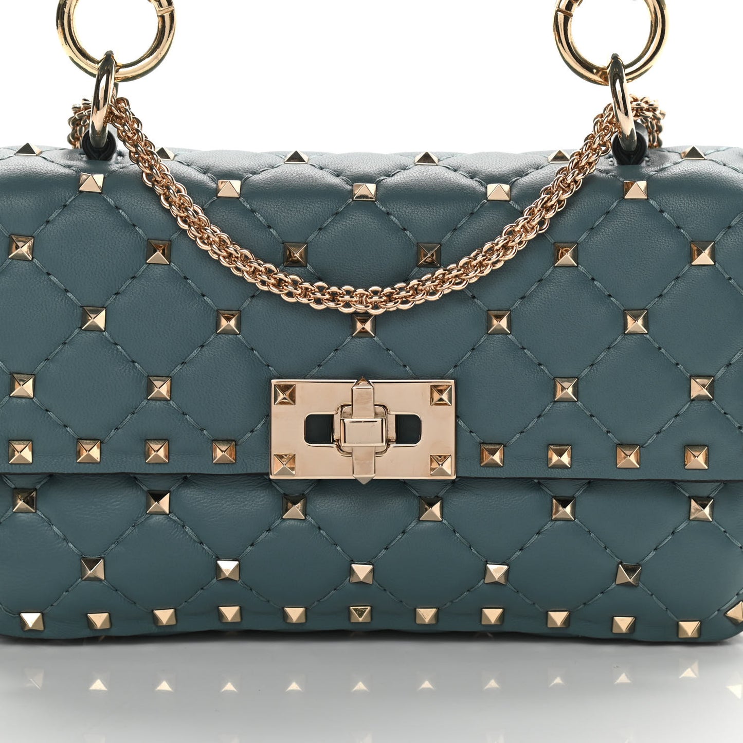 Nappa Small Rockstud Spike Shoulder Bag Amadeus