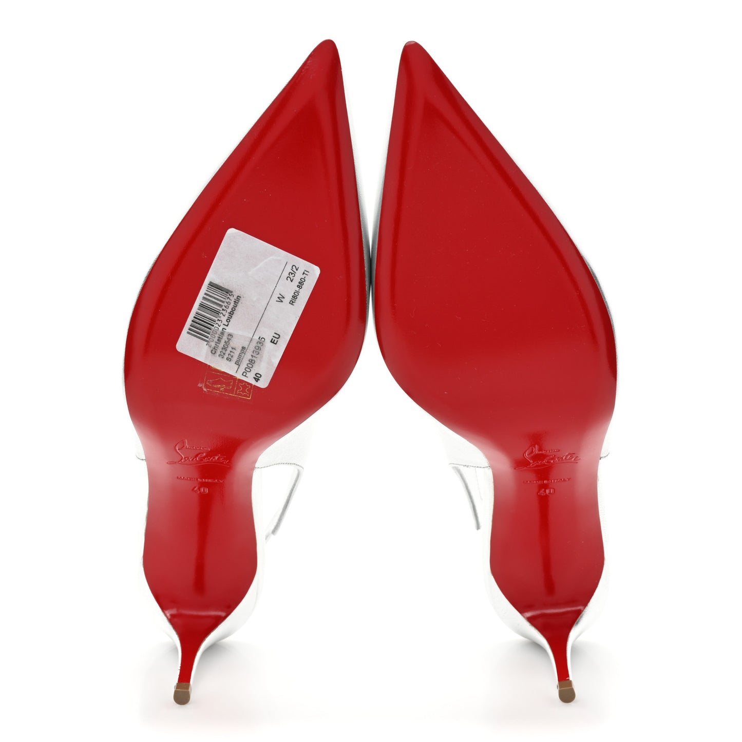 Metallic Nappa Hot Chick Slingback 70 Pumps 40 Silver