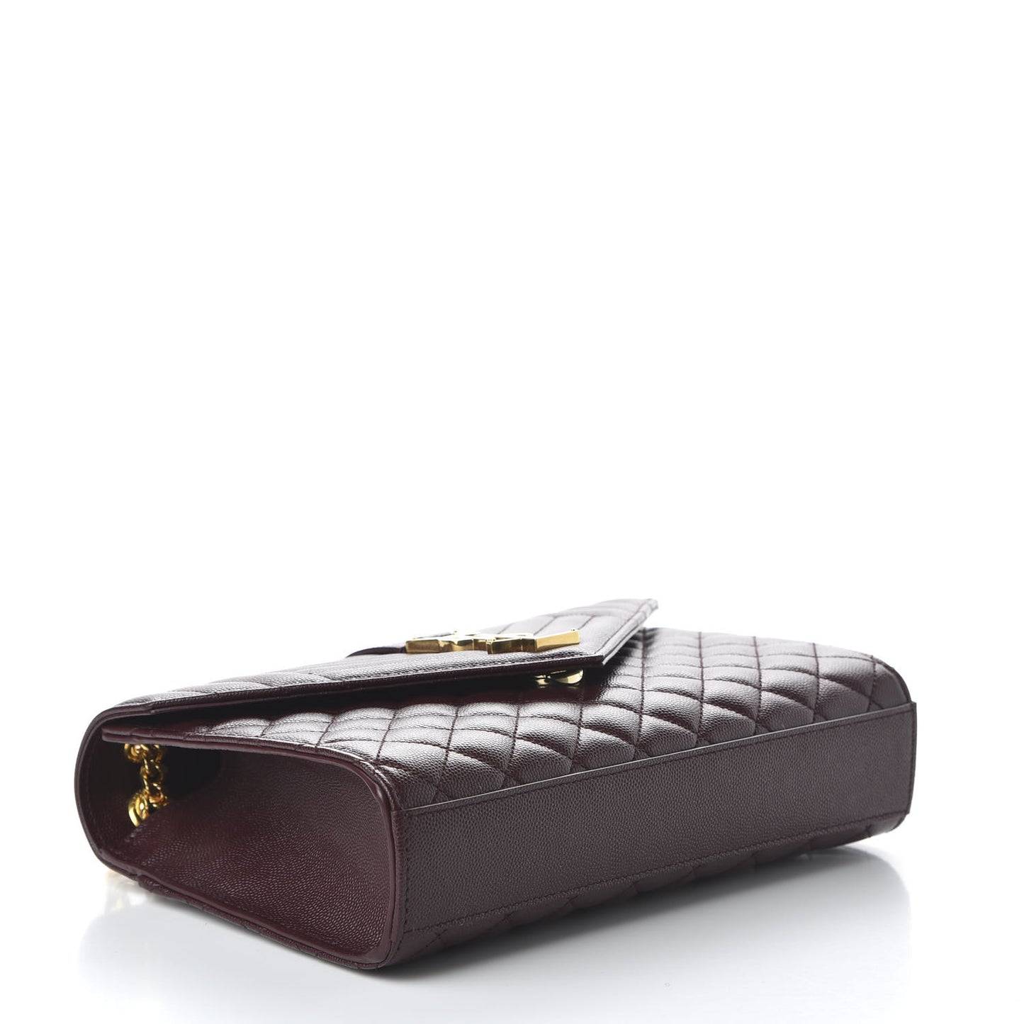Grain De Poudre Textured Mixed Matelasse Medium Triquilt Monogram Satchel Rouge Legion