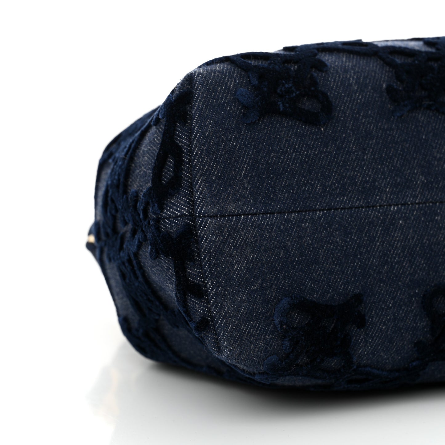 Denim Karligraphy Embroidered Medium Fendi First Blue