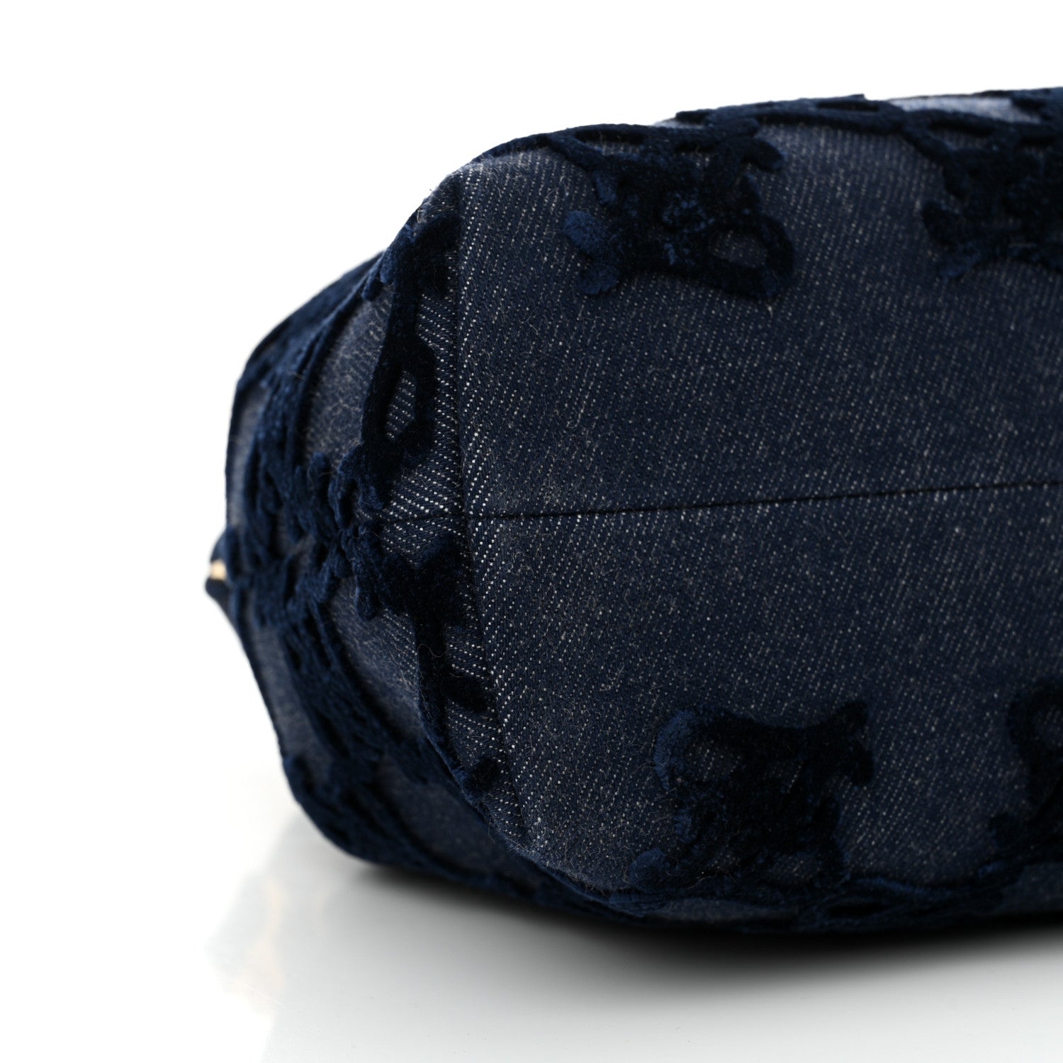 Fendi Denim Karligraphy Embroidered Medium Fendi First Blue 9 of 10