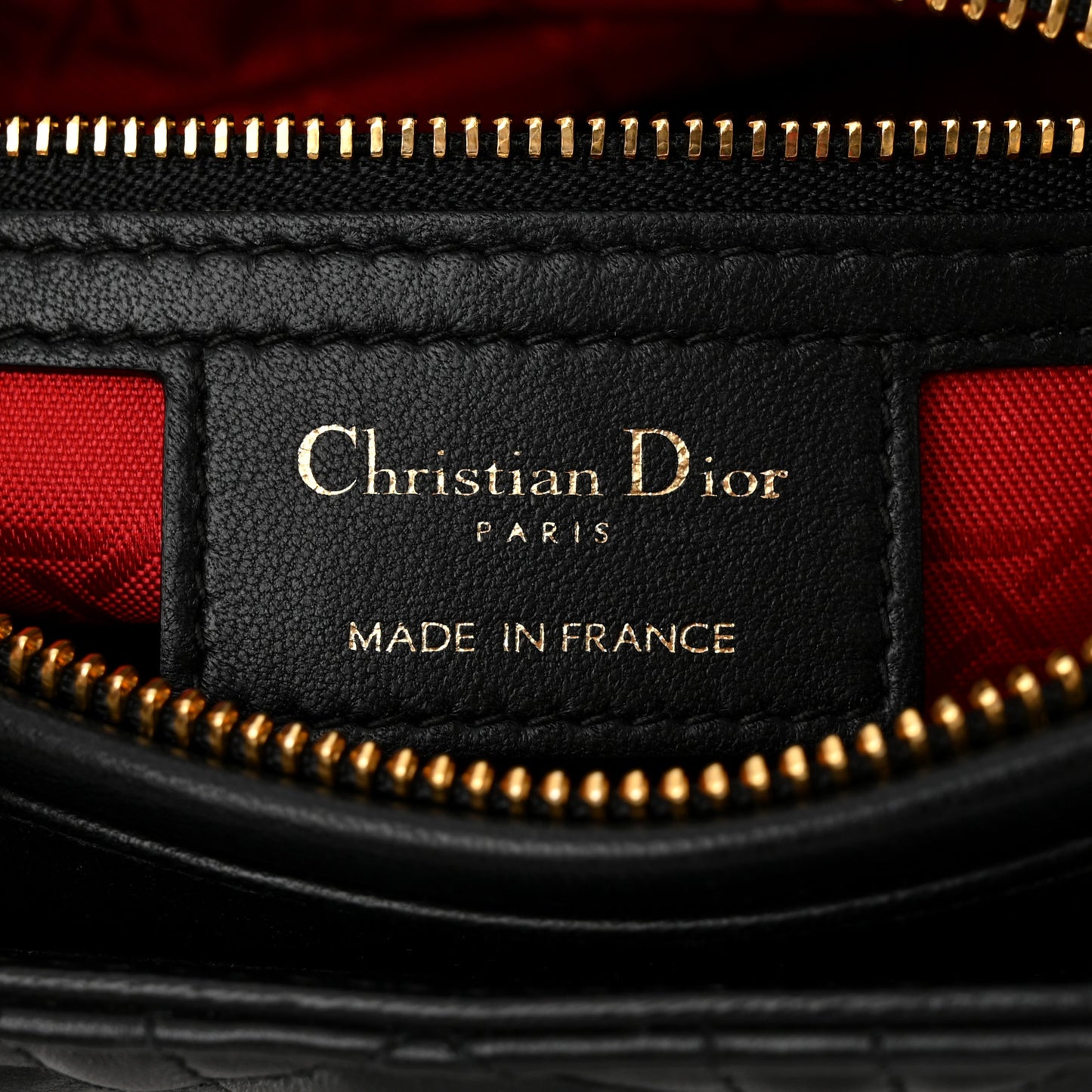 Lambskin Cannage Medium Lady Dior Black