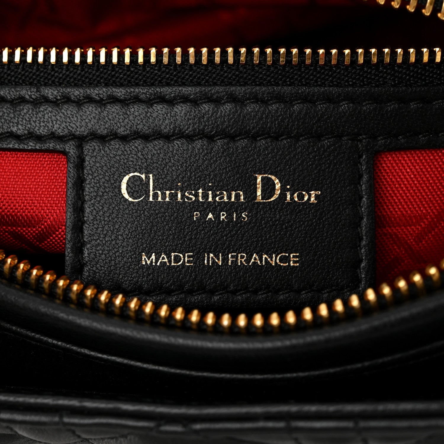 Christian Dior Lambskin Cannage Medium Lady Dior Black 6 of 12