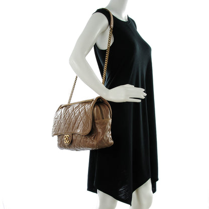 Chanel Crumpled Grained Calfskin Quilted Maxi Shiva Flap Beige 2 of 7