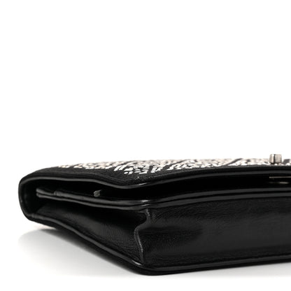 Chanel Lambskin Embellished Quilted Wallet On Chain WOC Black 9 of 10