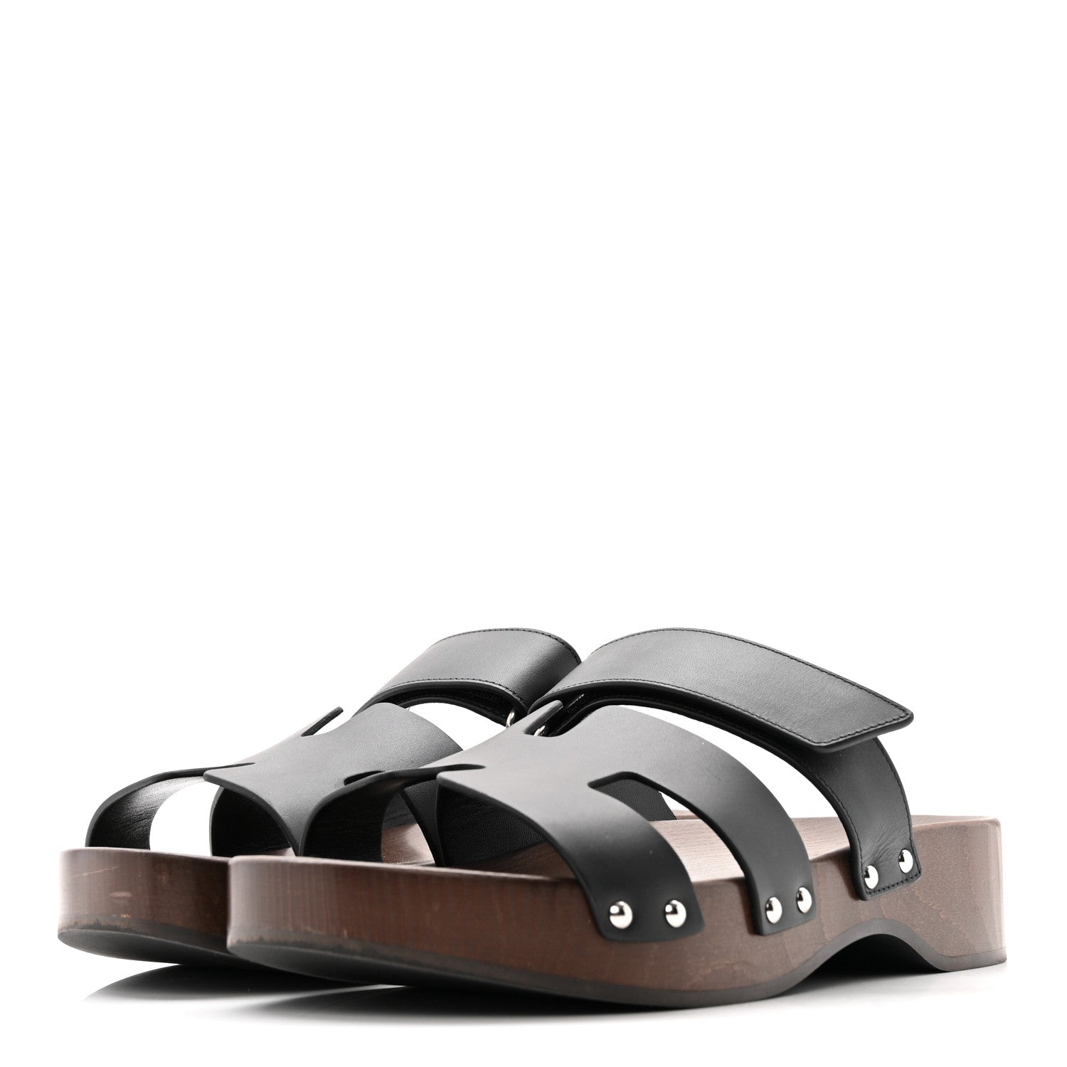 Hermes Calfskin Womens Kos Clog 39 Black 4 of 10