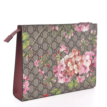 Gucci GG Supreme Monogram Blooms Large Cosmetic Case Beige Multicolor Dry Rose 3 of 7
