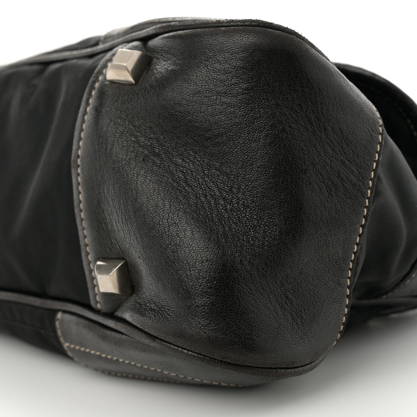 Tessuto Nylon Tassel Shoulder Bag Black