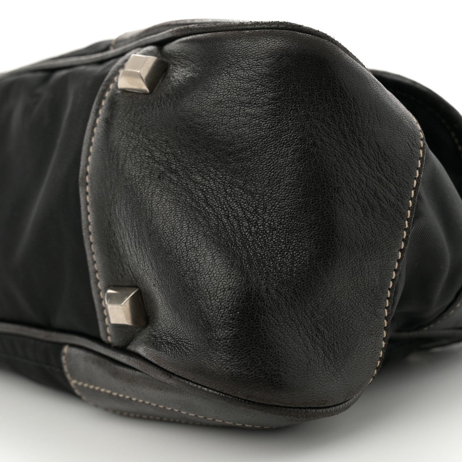 Prada Tessuto Nylon Tassel Shoulder Bag Black 10 of 16