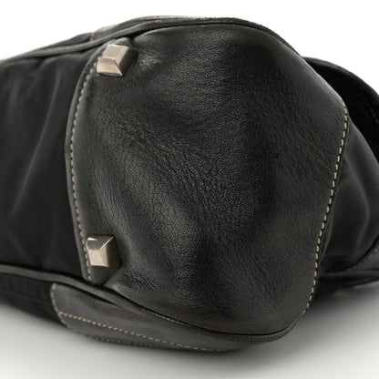 Prada Tessuto Nylon Tassel Shoulder Bag Black 10 of 16