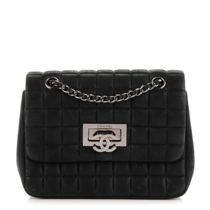 Chanel Iridescent Calfskin Square Quilted Mini Flap Black 1 of 9