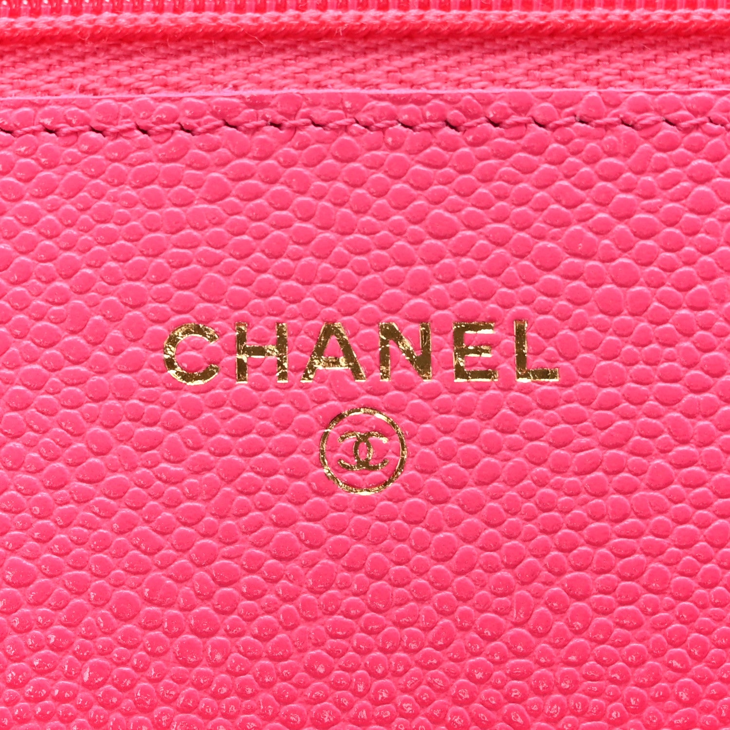 Chanel Caviar Quilted Wallet on Chain WOC Fuchsia 6 of 15