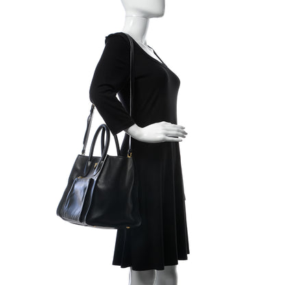 Prada Soft Calfskin Tote Black 2 of 9