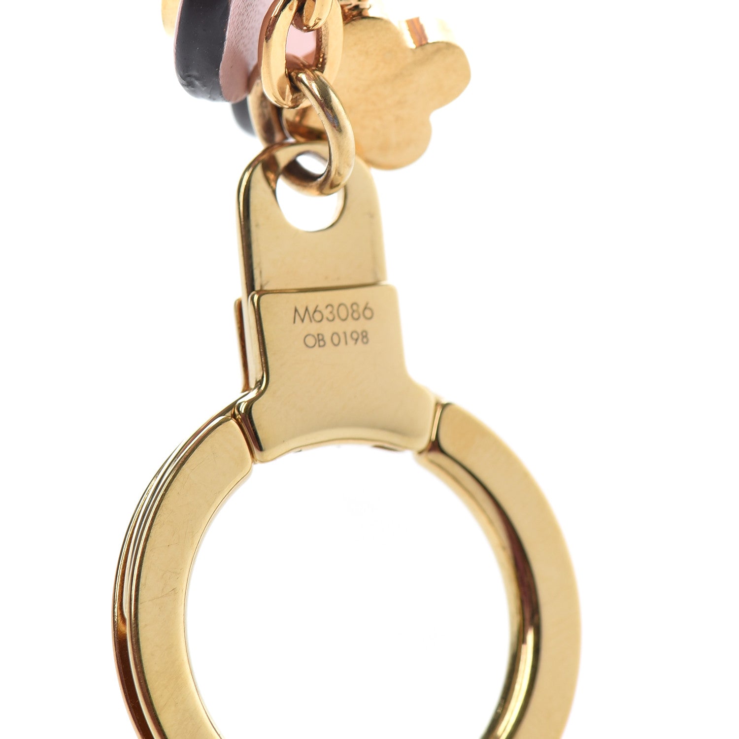 Louis Vuitton Brass Monogram Blooming Flowers Bag Charm Key Holder Rose Ballerine 3 of 3