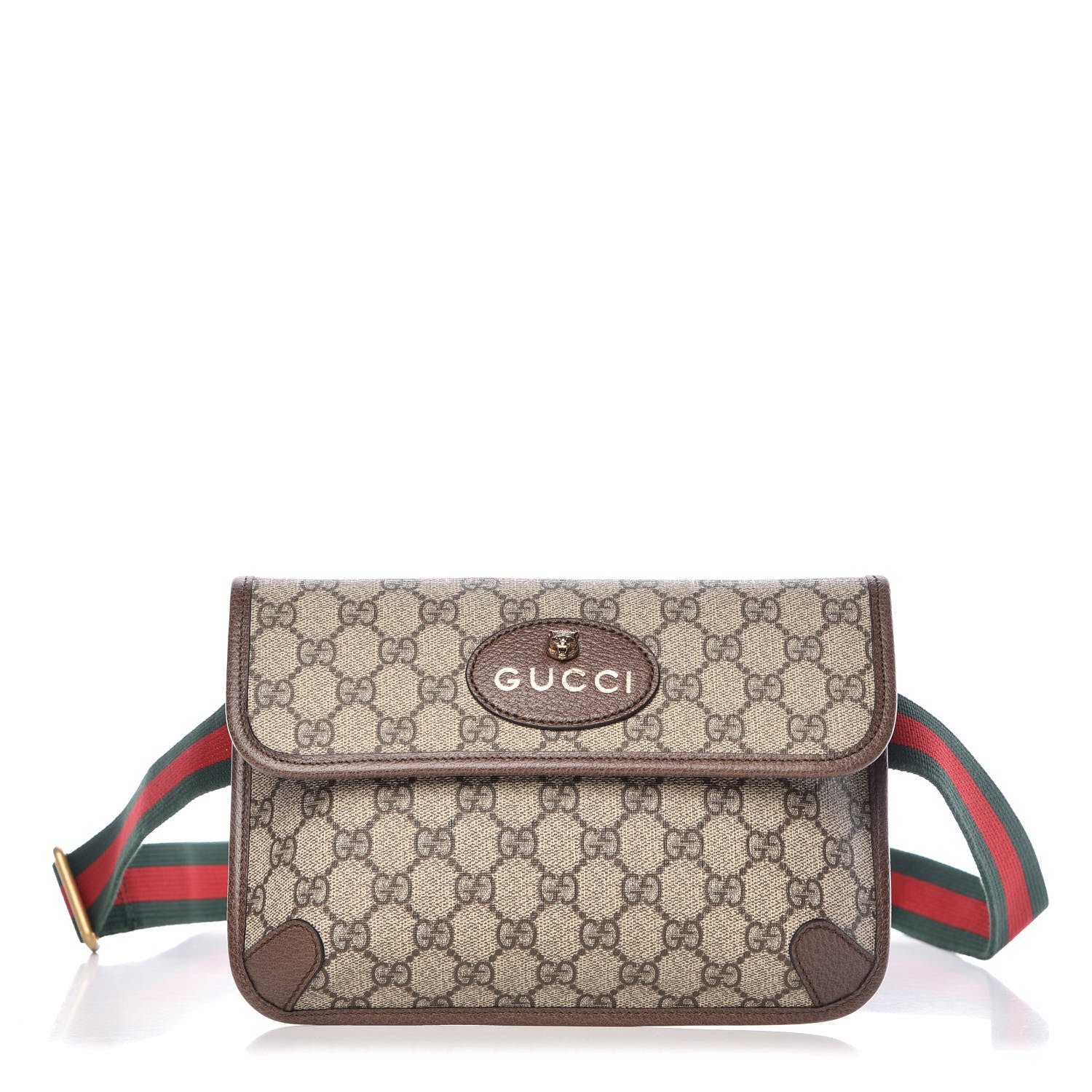 Gucci GG Supreme Monogram Neo Vintage Web Belt Bag Brown 1 of 9