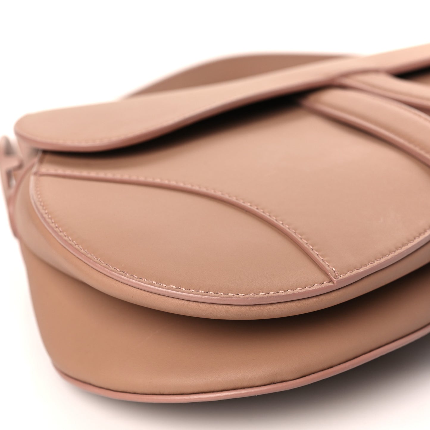 Ultra Matte Calfskin Saddle Bag Blush